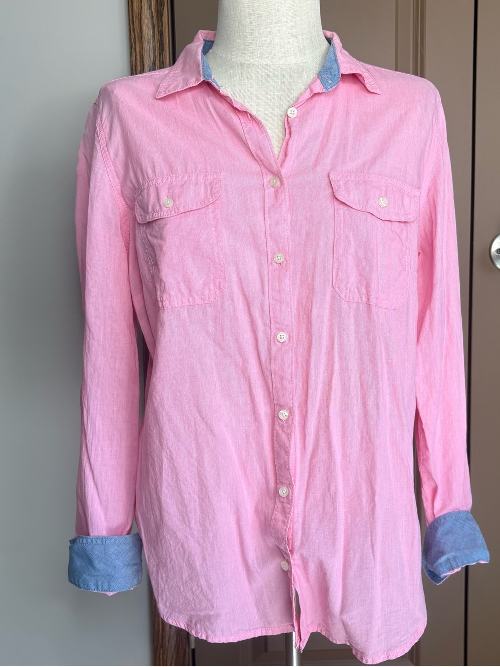 St. John’s Bay Pink Long Sleeve Button Down Shirt